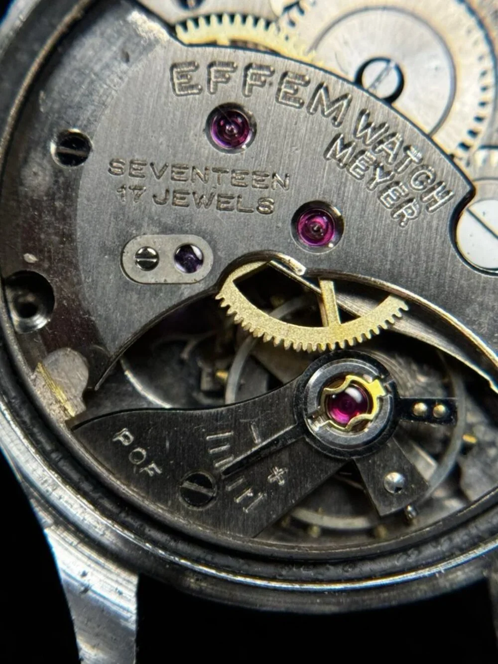 Vintage Polarus Swiss Watch 17 Jewels Incabloc Manual Wind EFFEM Meyer 1950s